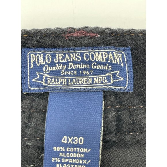 Ralph Lauren Polo Jeans Company Women's Straight Black Corduroy Pants Size 4 - Picture 10 of 16